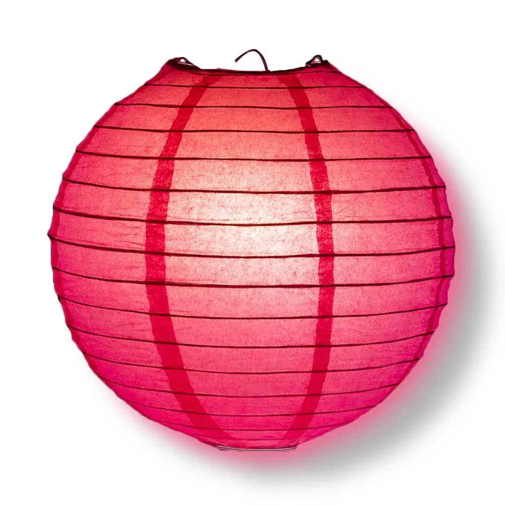 12-PC Fuchsia / Hot Pink Paper Lantern Chinese Hanging Wedding & Party Assorted Decoration Set, 12/10/8-Inch