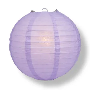 12" Lavender Round Paper Lantern, Even Ribbing, Chinese Hanging Wedding & Party Decoration