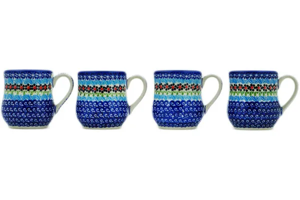 4 Mugs - Cheerful Poppies