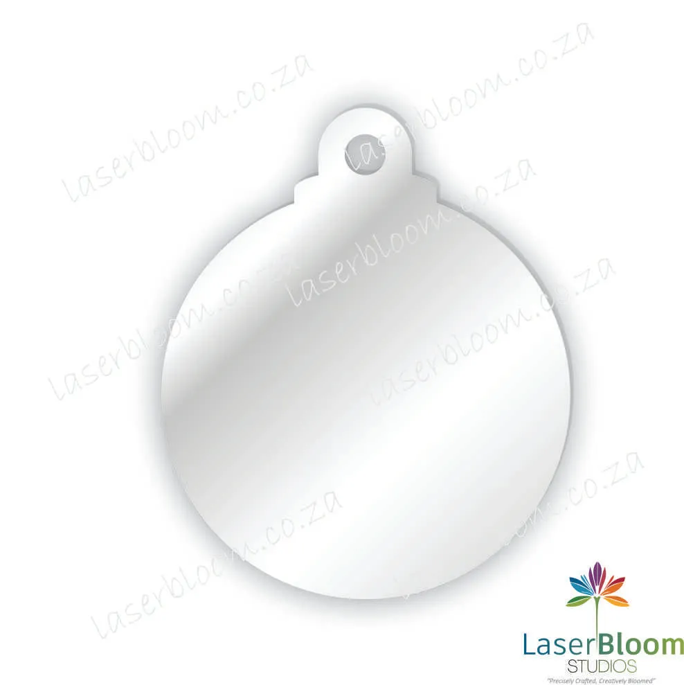 Acrylic Blank Bauble- Select Your Thickness (1.5mm, 2mm, 3mm)