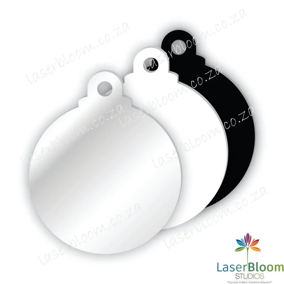 Acrylic Blank Bauble- Select Your Thickness (1.5mm, 2mm, 3mm)