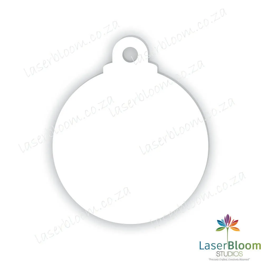 Acrylic Blank Bauble- Select Your Thickness (1.5mm, 2mm, 3mm)