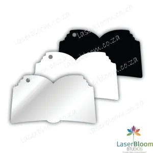 Acrylic Blank Open Book - Select Your Thickness (1.5mm, 2mm, 3mm)