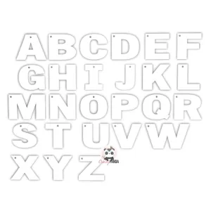 Acrylic Blank White Alphabet Letters #1 (50-100mm)