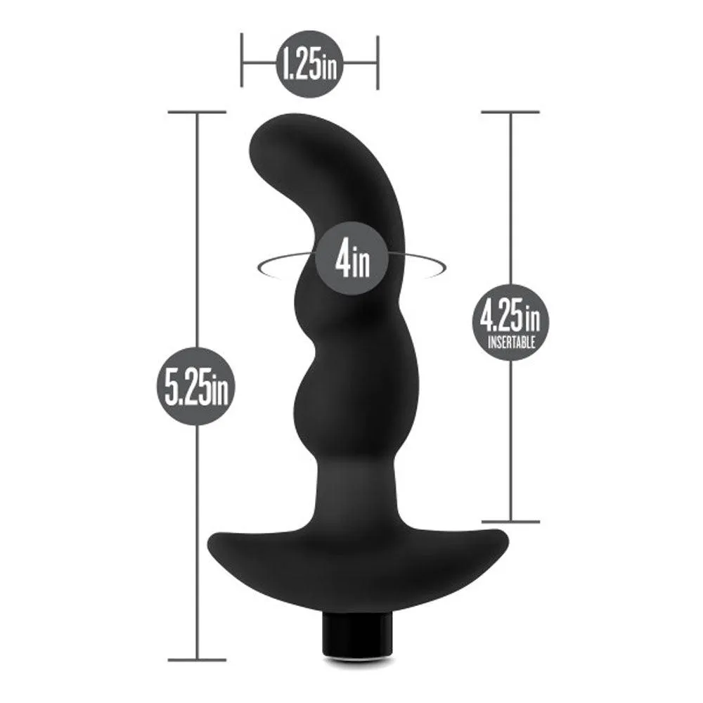 Anal Adventures- Platinum - Silicone Vibrating  Prostate Massager 03- Black