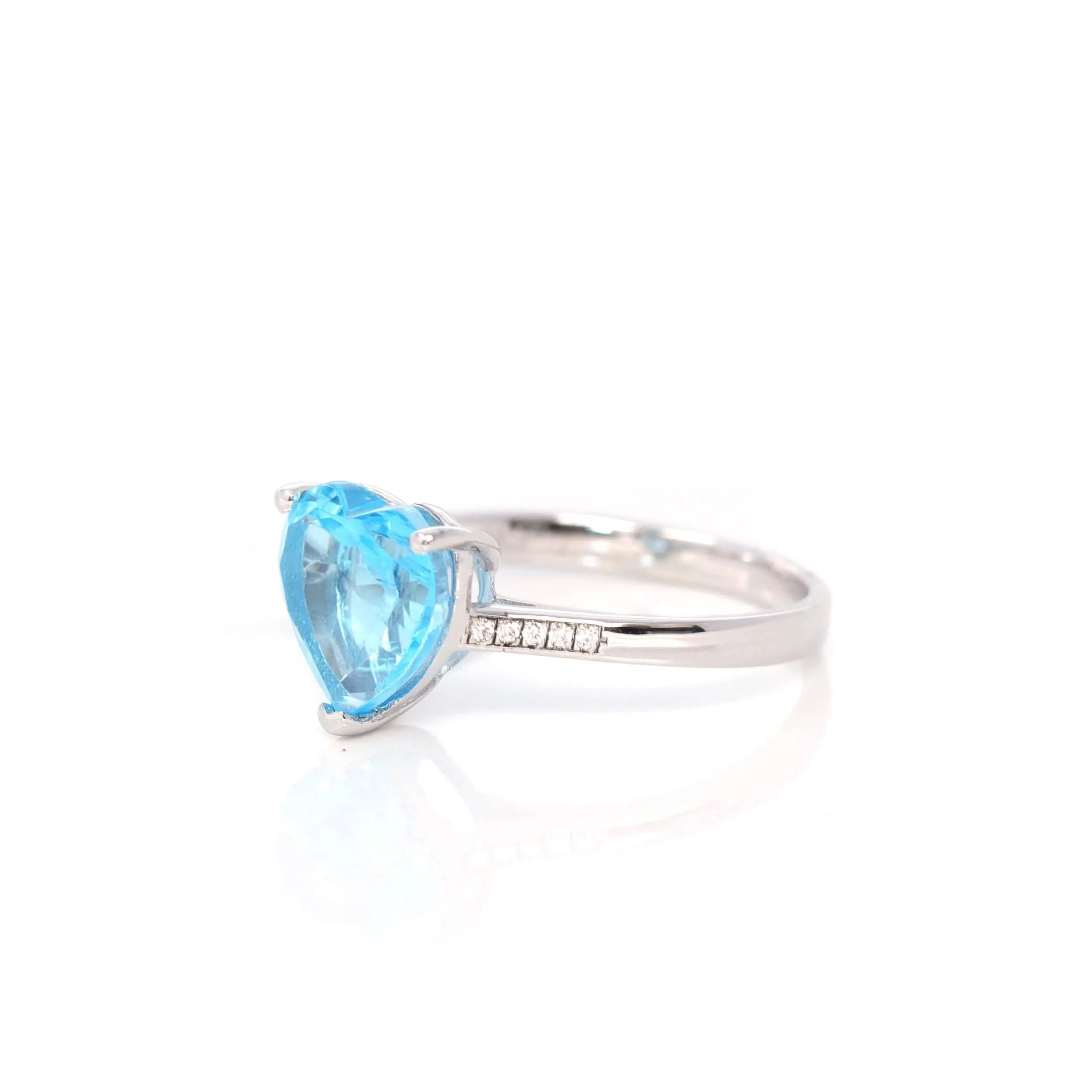 Baikalla? Sterling Silver Sky Blue Topaz Love Heart Ring