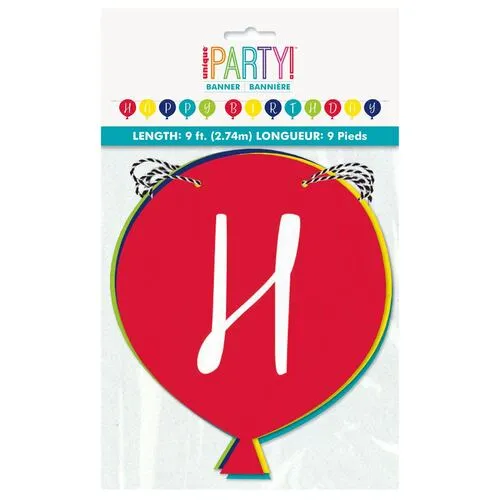 Balloon Birthday Banner 9' | 1ct