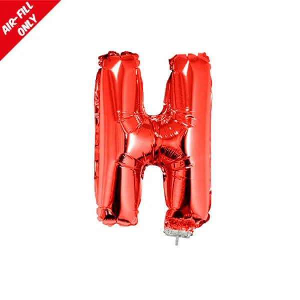 Balloon on Stick - 16" Red Letter H