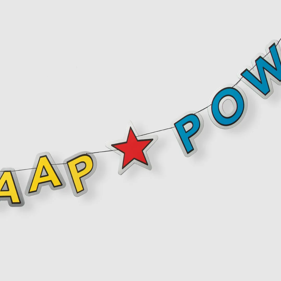 Bam! Zaaap! Pow! Banner Superhero Theme Party