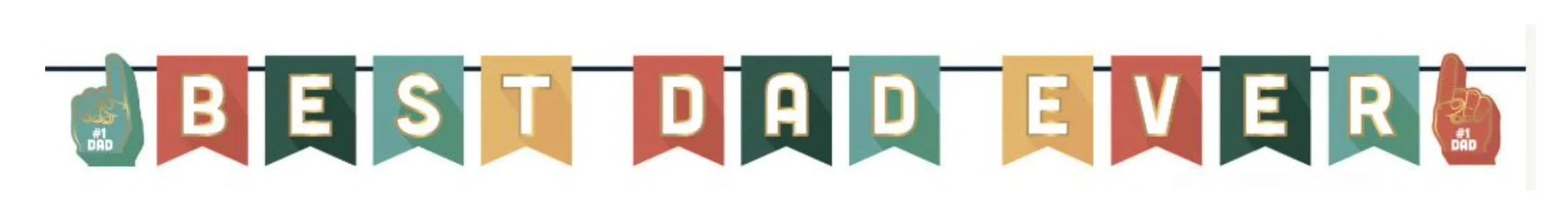 'Best Dad Ever' Colorful Garland