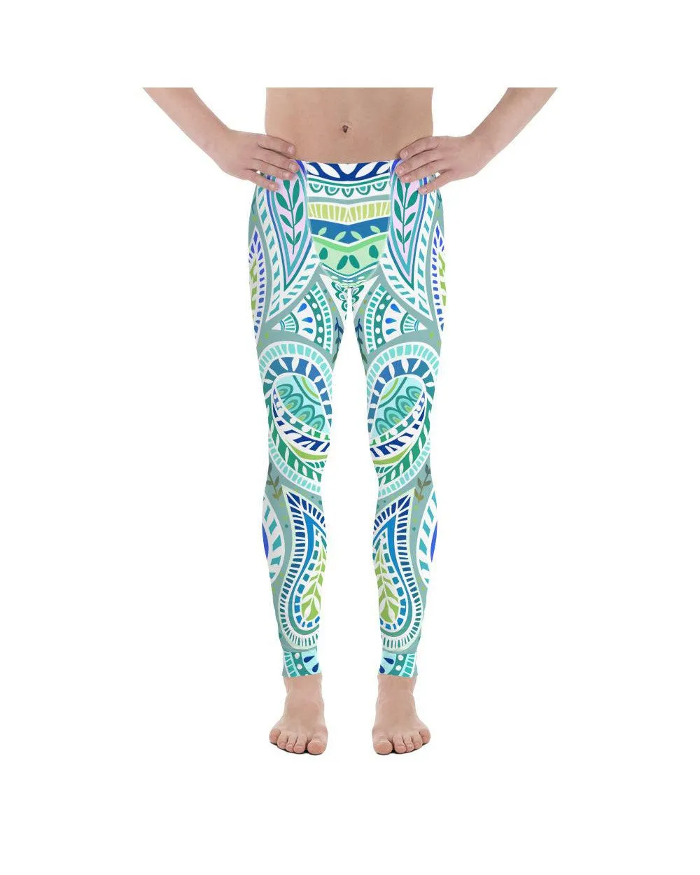 Blue and Green Paisley Meggings