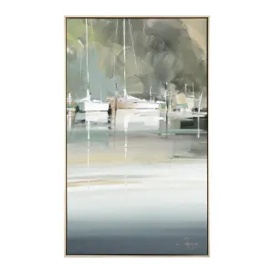 Canvas Framed Print - Peaceful Mooring