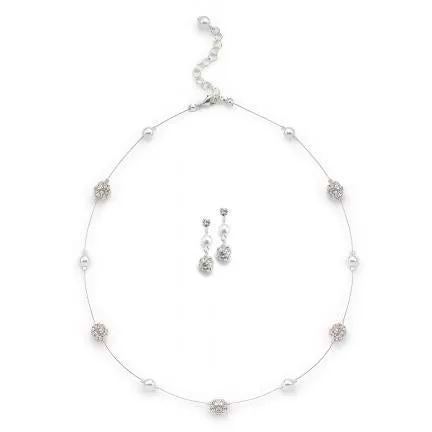 Carina Colored Pearl Necklace and Earring Set