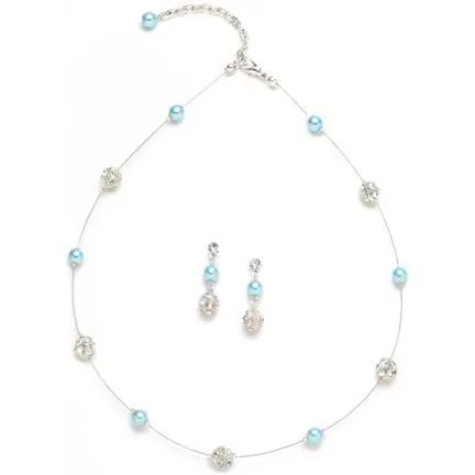 Carina Colored Pearl Necklace and Earring Set