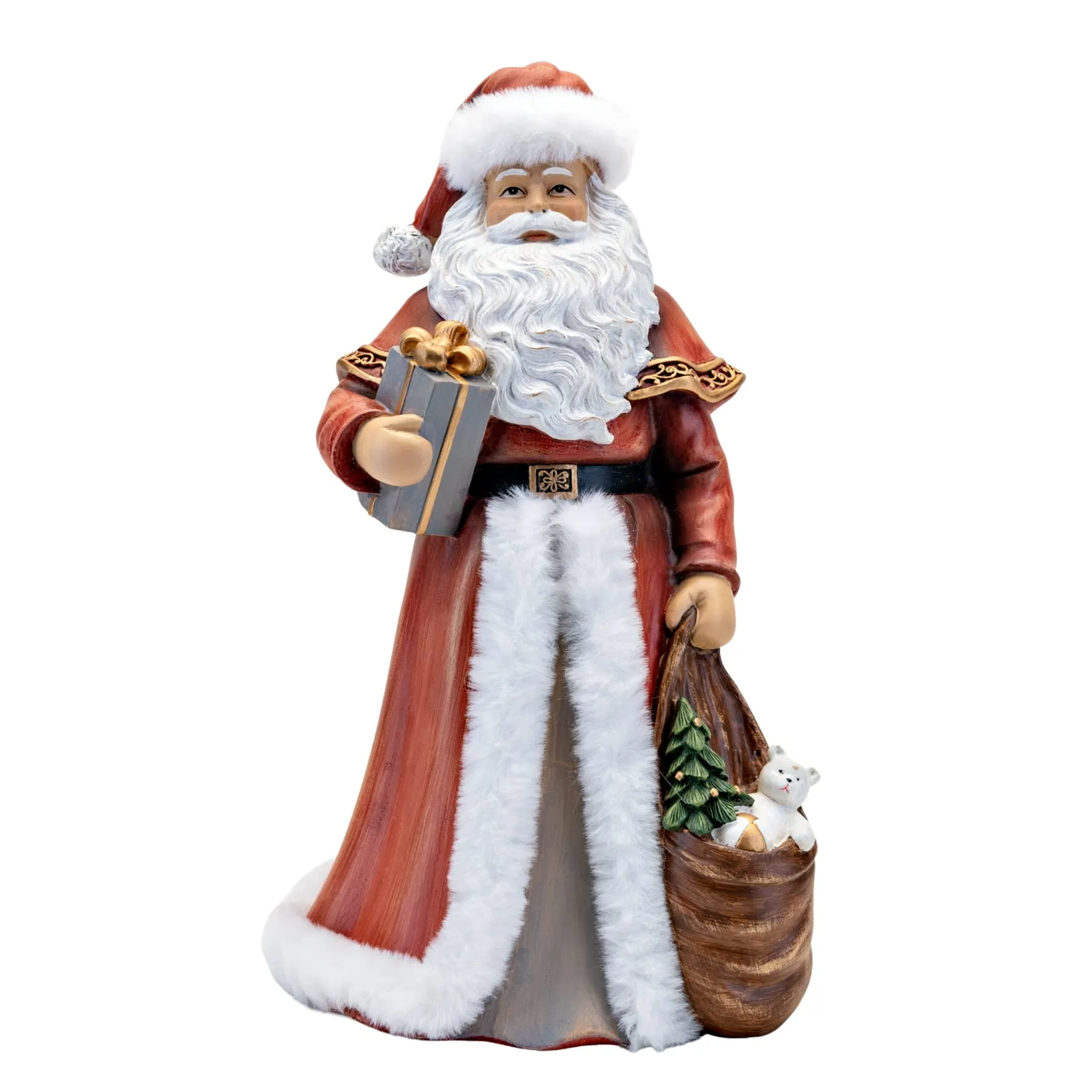 Ceramic Santa Claus With Gifts Ornament