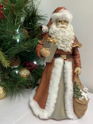 Ceramic Santa Claus With Gifts Ornament