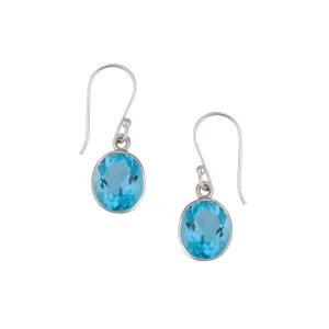 Charles Albert Silver - Blue Topaz Drop Earrings