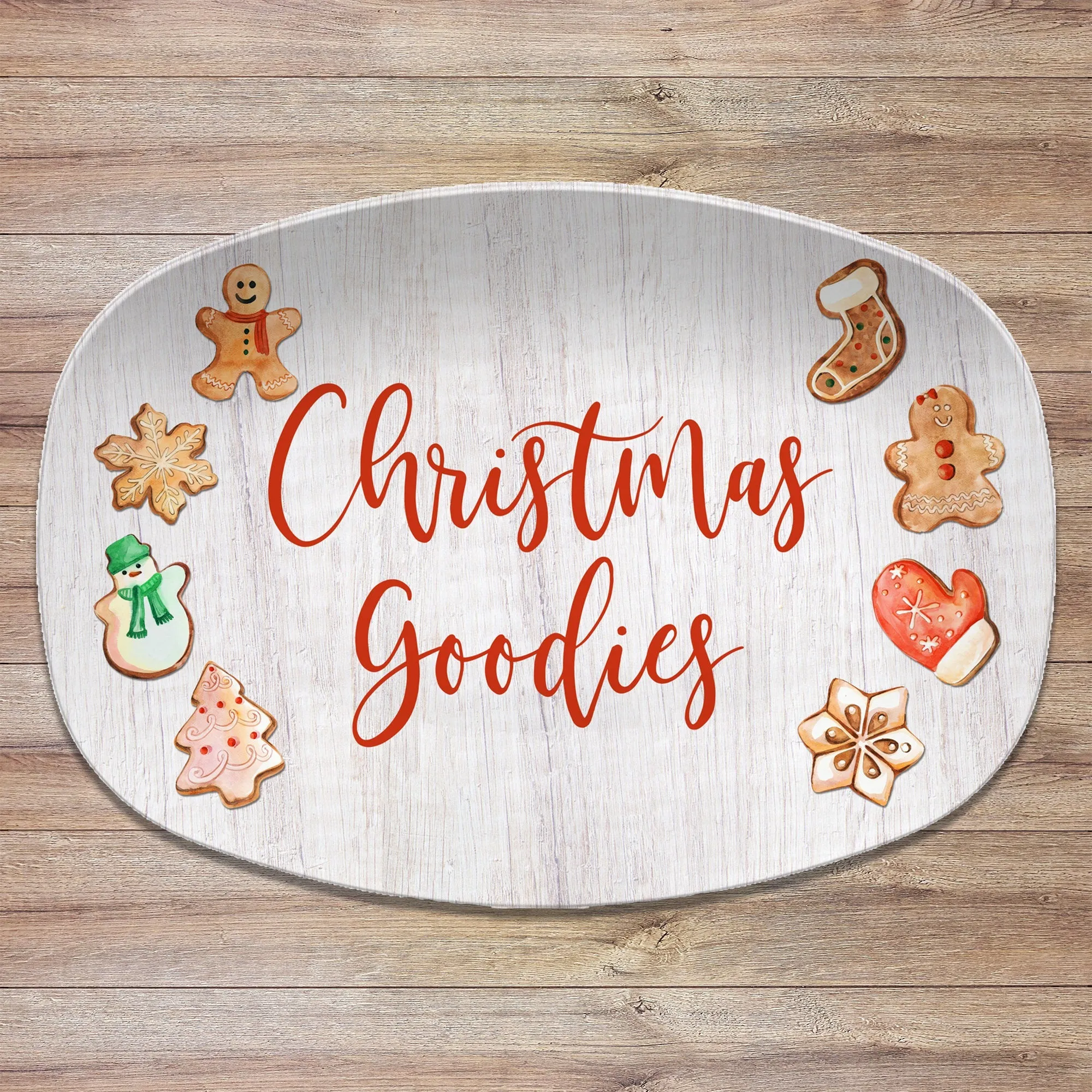 Christmas Cookie Platter • Made with Love • Custom Personalized Holiday Platter