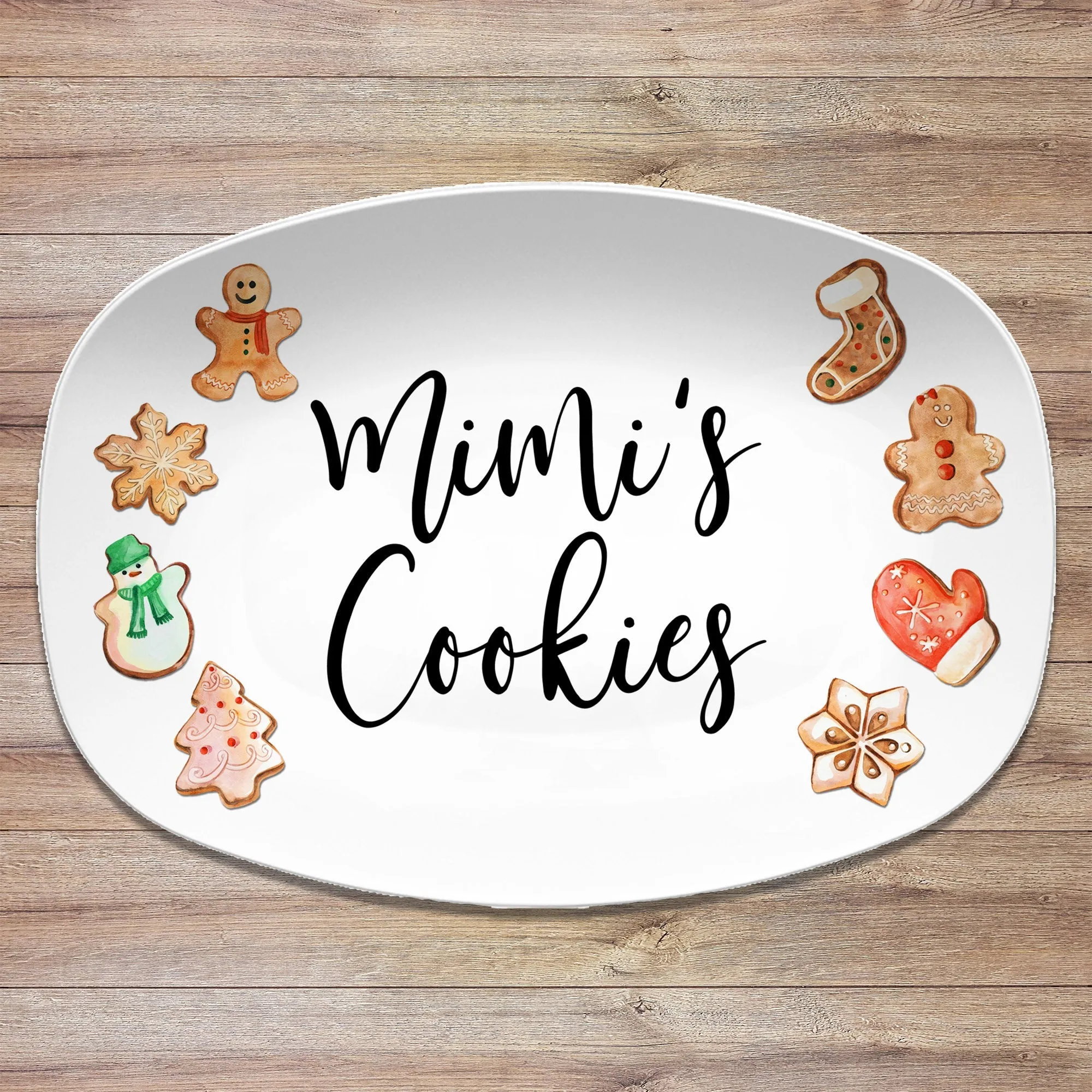 Christmas Cookie Platter • Made with Love • Custom Personalized Holiday Platter