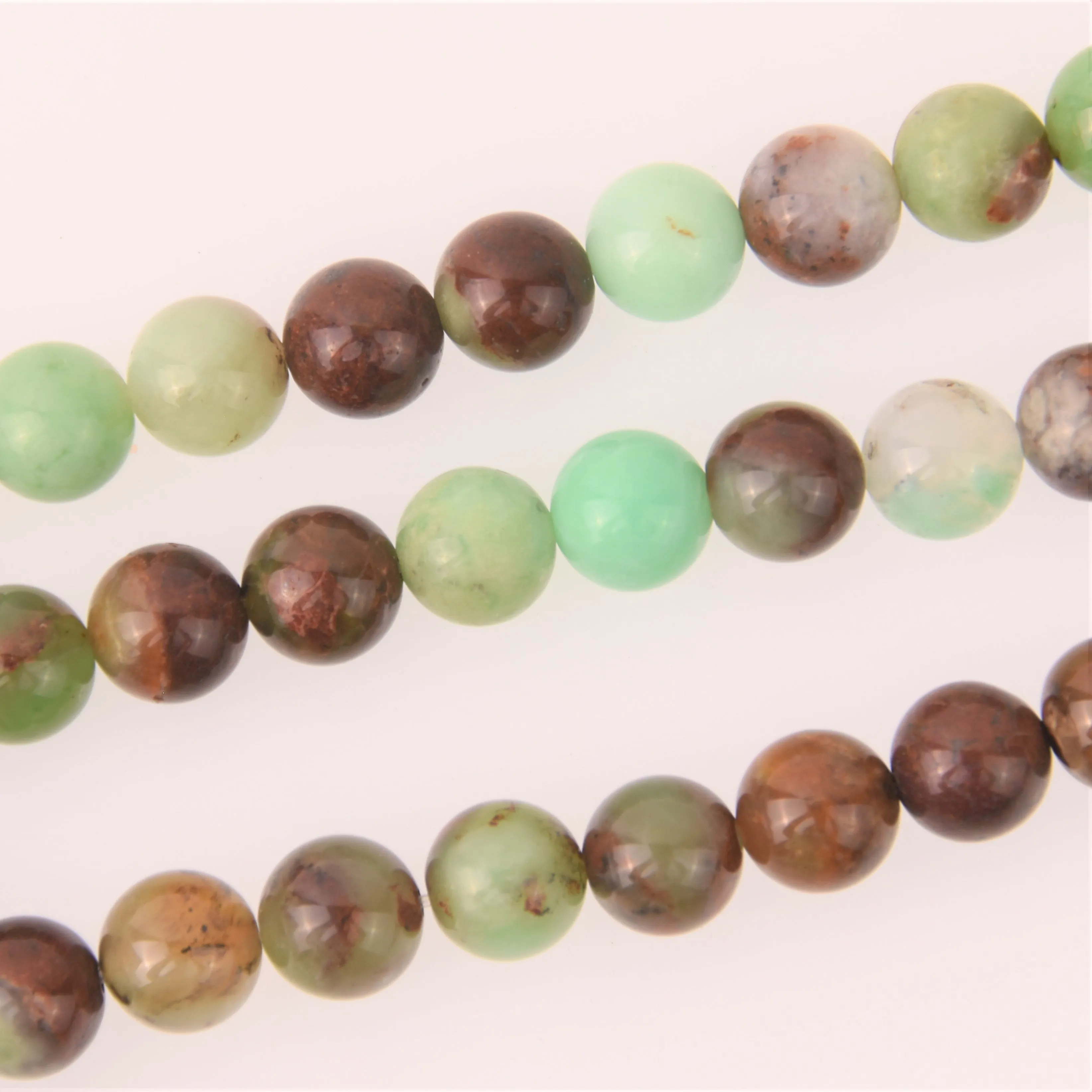 Chrysoprase Half Strand, 8mm Round Gemstone Beads, 8 long gem0841