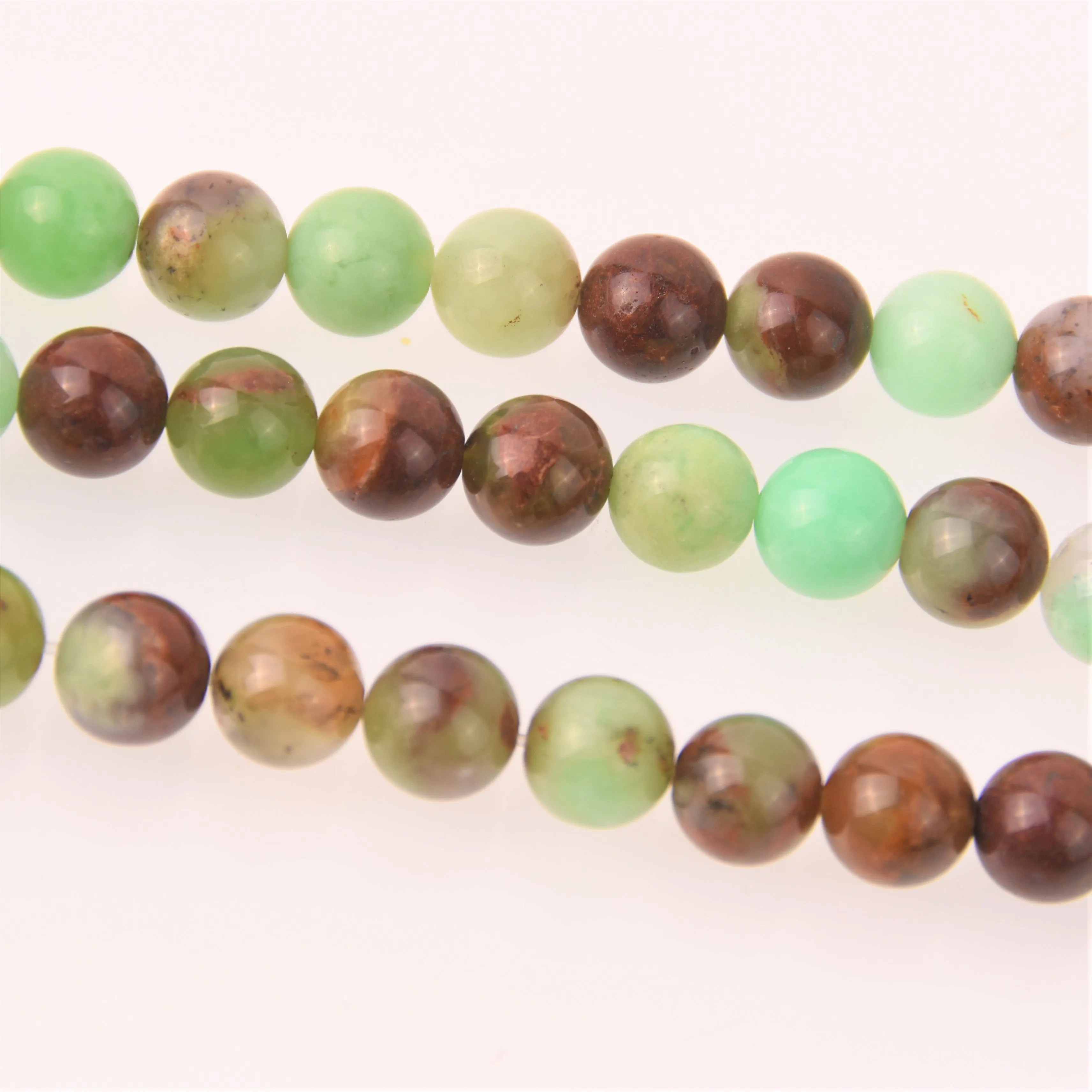 Chrysoprase Half Strand, 8mm Round Gemstone Beads, 8 long gem0841