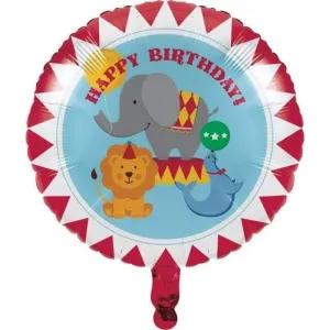 Circus Time! - 18" Happy Birthday Mylar Balloon