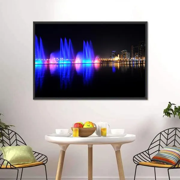 Colorful Fountain Canvas Wall Art