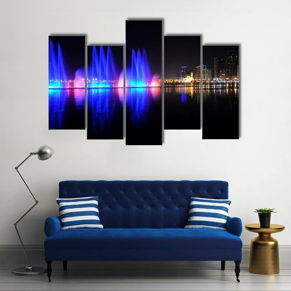 Colorful Fountain Canvas Wall Art