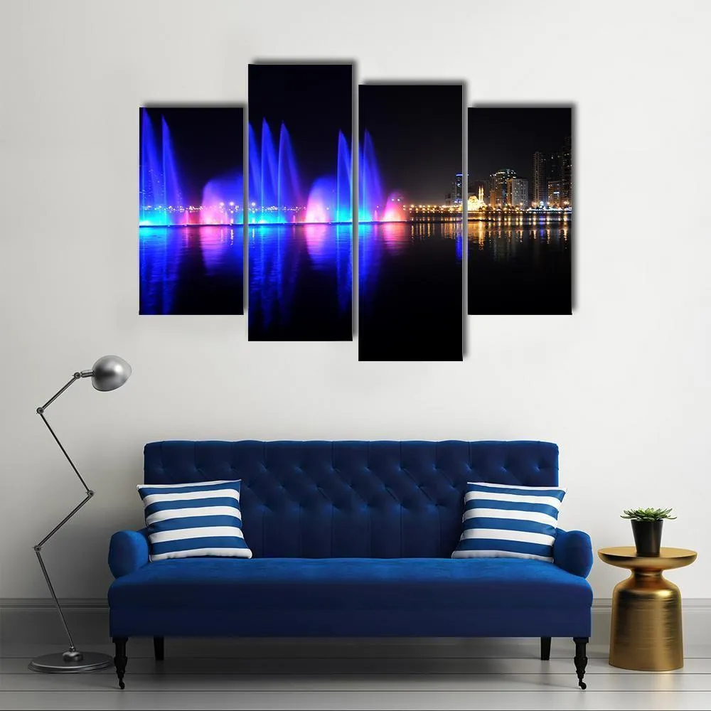 Colorful Fountain Canvas Wall Art