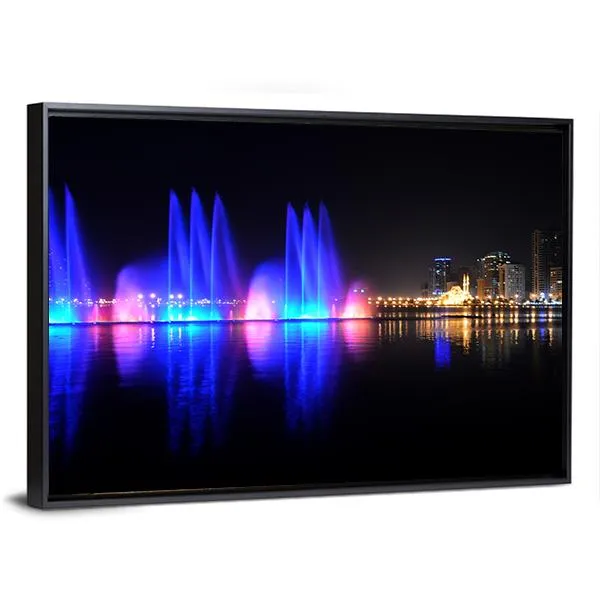 Colorful Fountain Canvas Wall Art