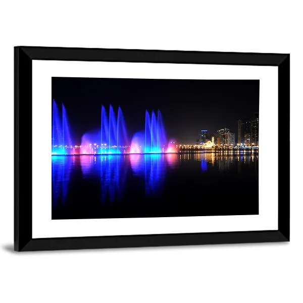 Colorful Fountain Canvas Wall Art