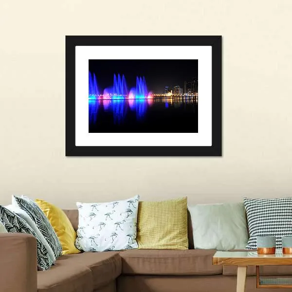 Colorful Fountain Canvas Wall Art