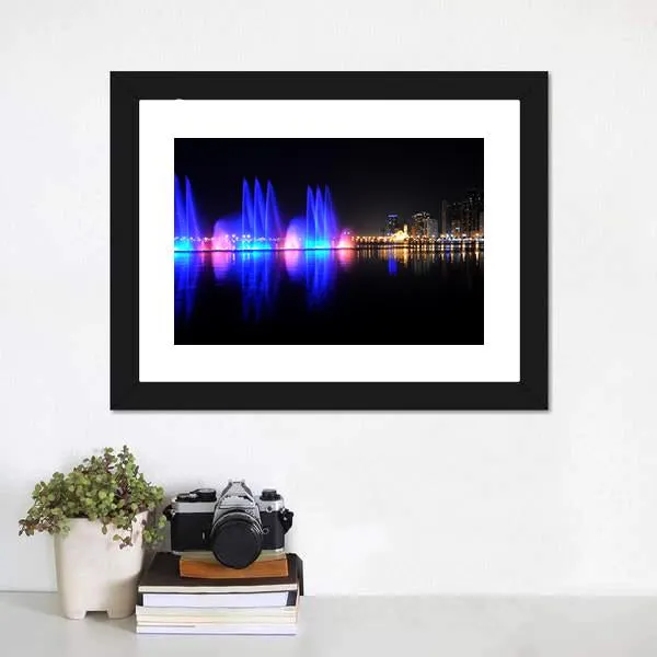 Colorful Fountain Canvas Wall Art