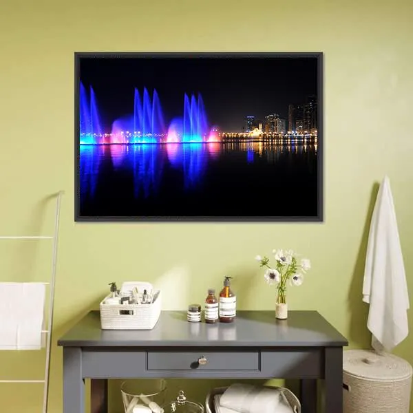 Colorful Fountain Canvas Wall Art