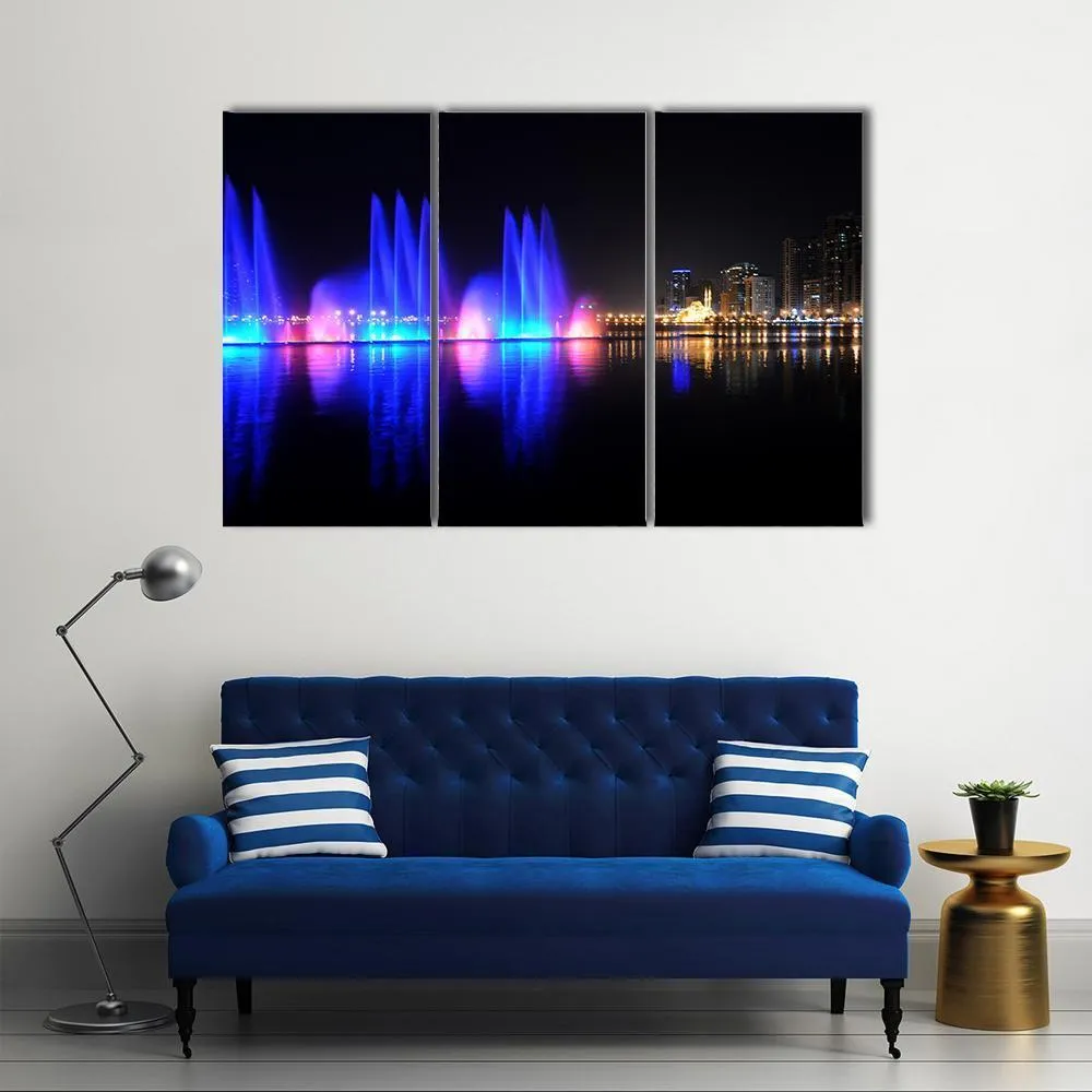 Colorful Fountain Canvas Wall Art