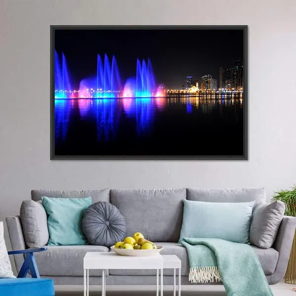 Colorful Fountain Canvas Wall Art