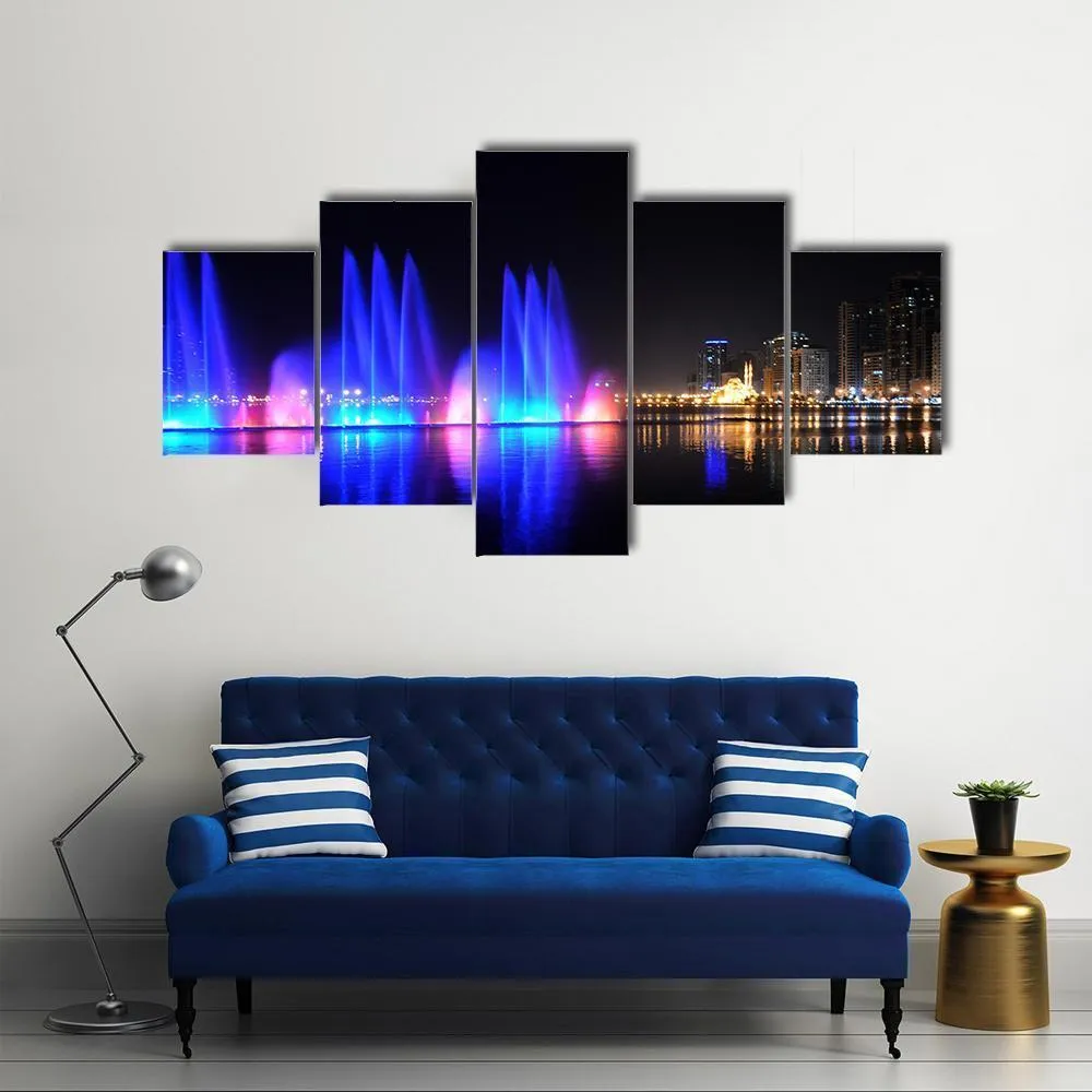 Colorful Fountain Canvas Wall Art