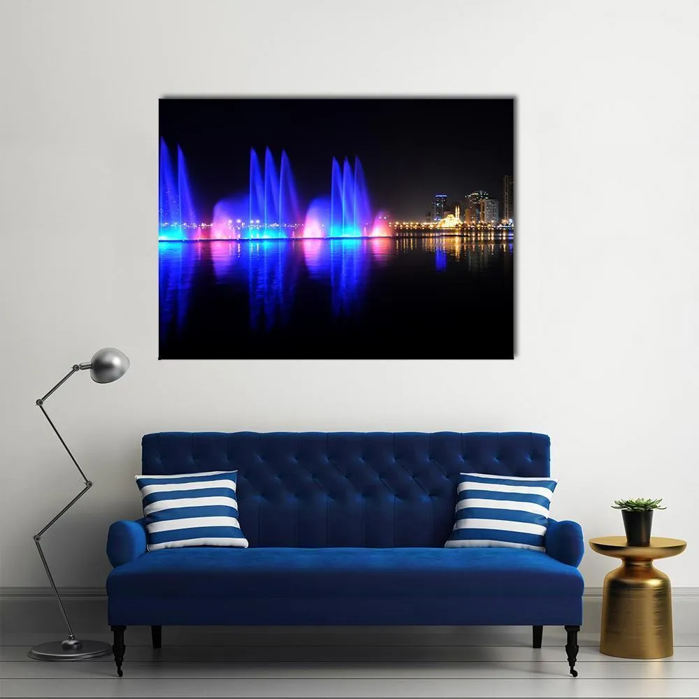 Colorful Fountain Canvas Wall Art