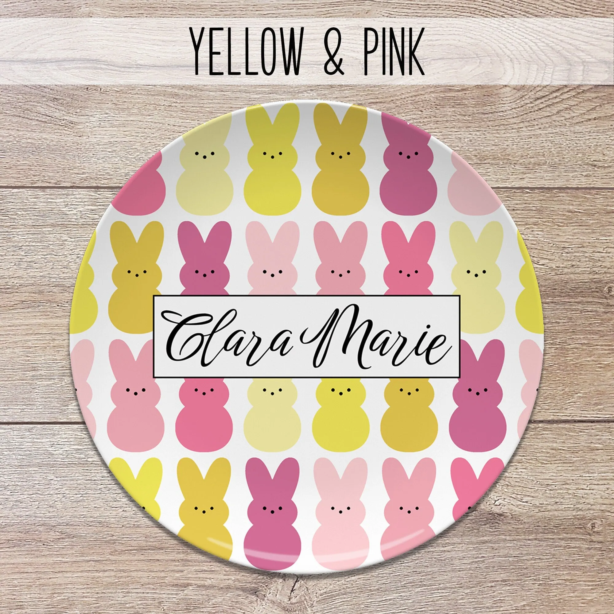 Easter Plates, Bunny Personalized Plates