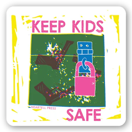 Eco Friendly Keep Kids Safe Die Cut Sticker