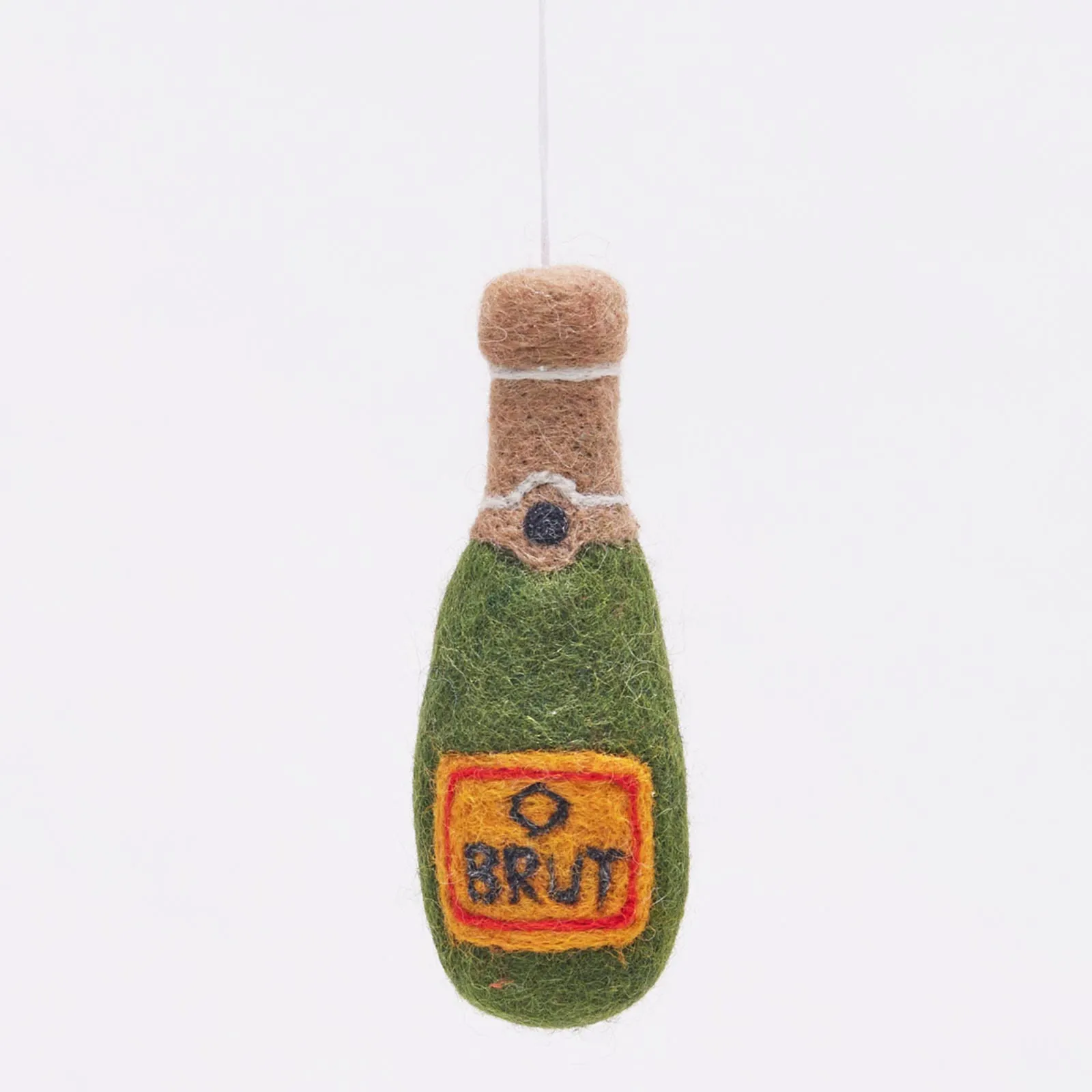 Festive Champagne Felt Ornament