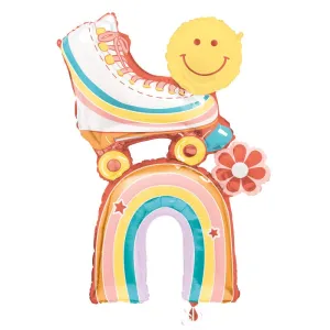 Giant Roller Skate & Rainbow Balloon