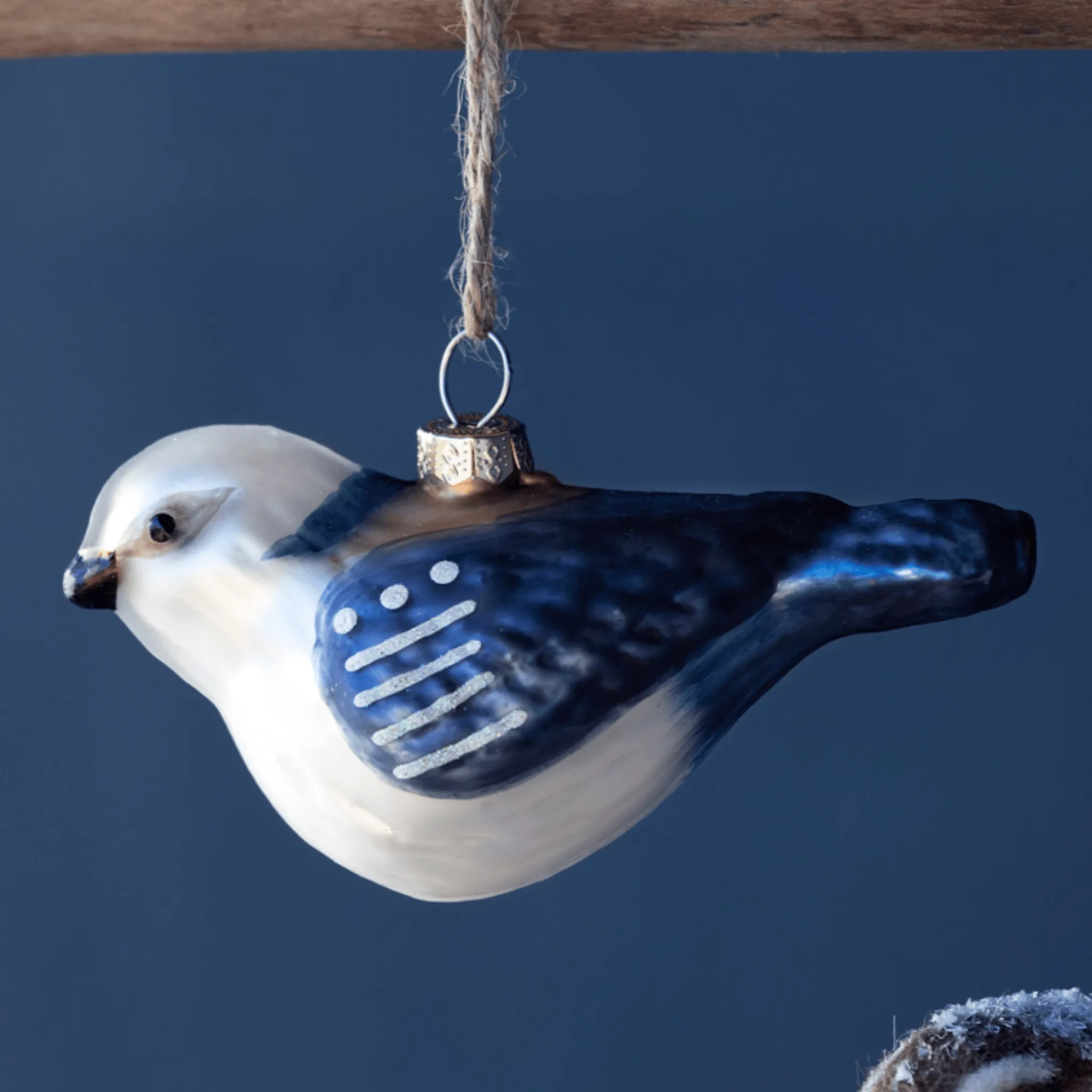 Glass Bluebird Ornament