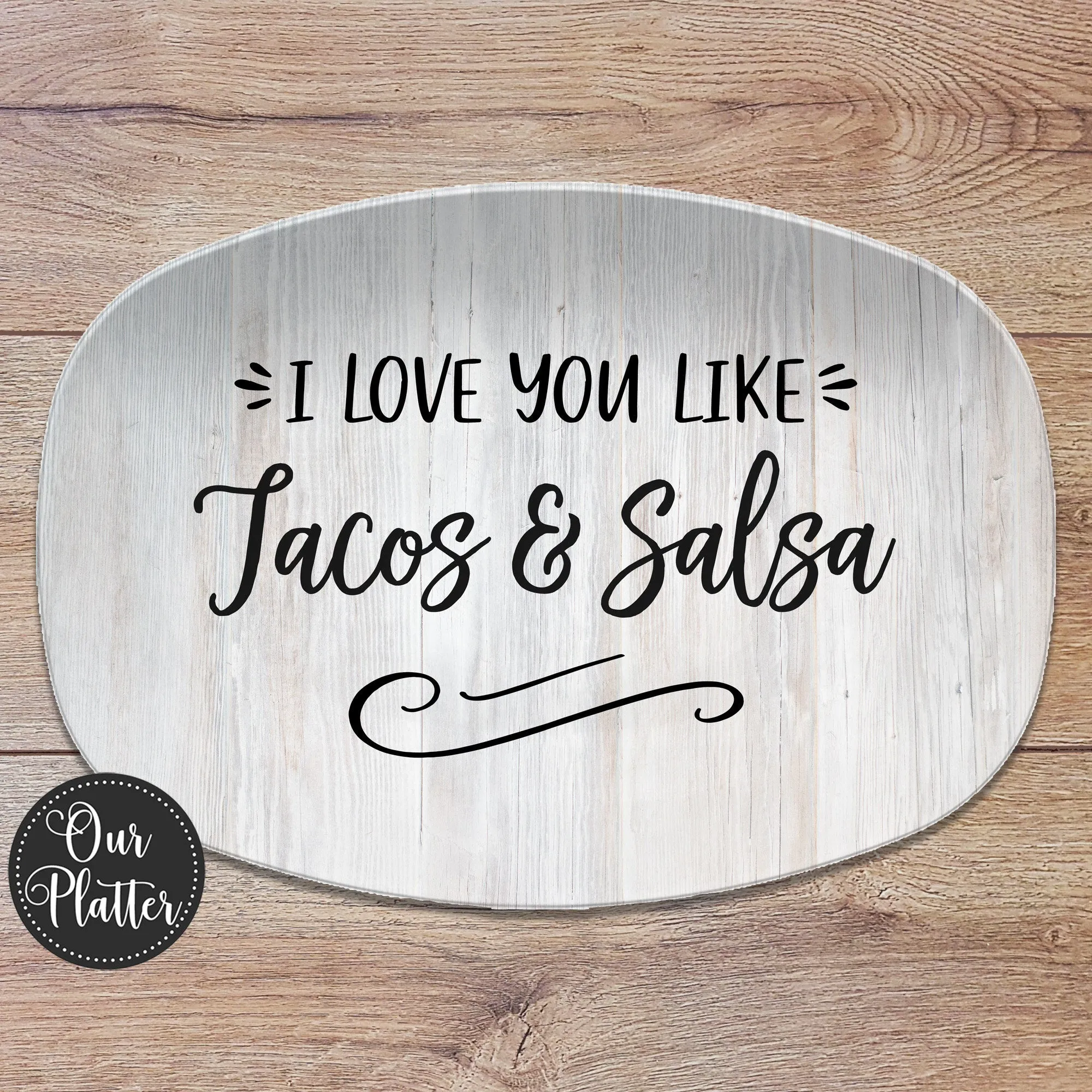 I Love You Like Personalized Platter