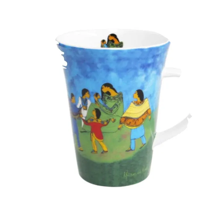 Indigenous Artist Collection: Fine Porcelain Mug: Family Circel by Maxine Noel