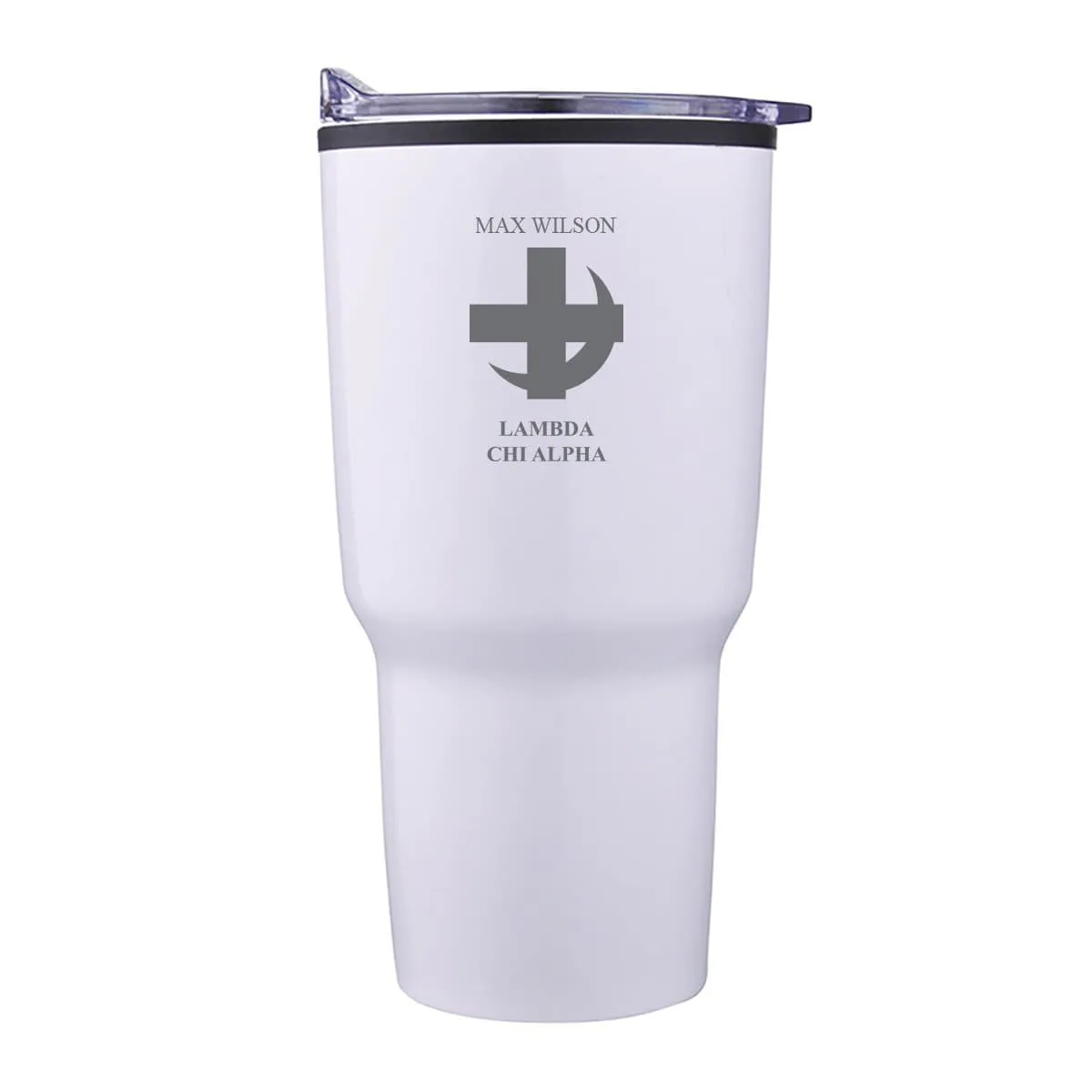 Lambda Chi Personalized 30oz White Tumbler