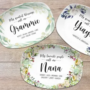 My Favorite People / My Greatest Blessings Personalized Platter ~ Mother's Day