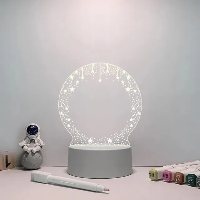 Night Light Changing Memo Board Creative Led Lamp