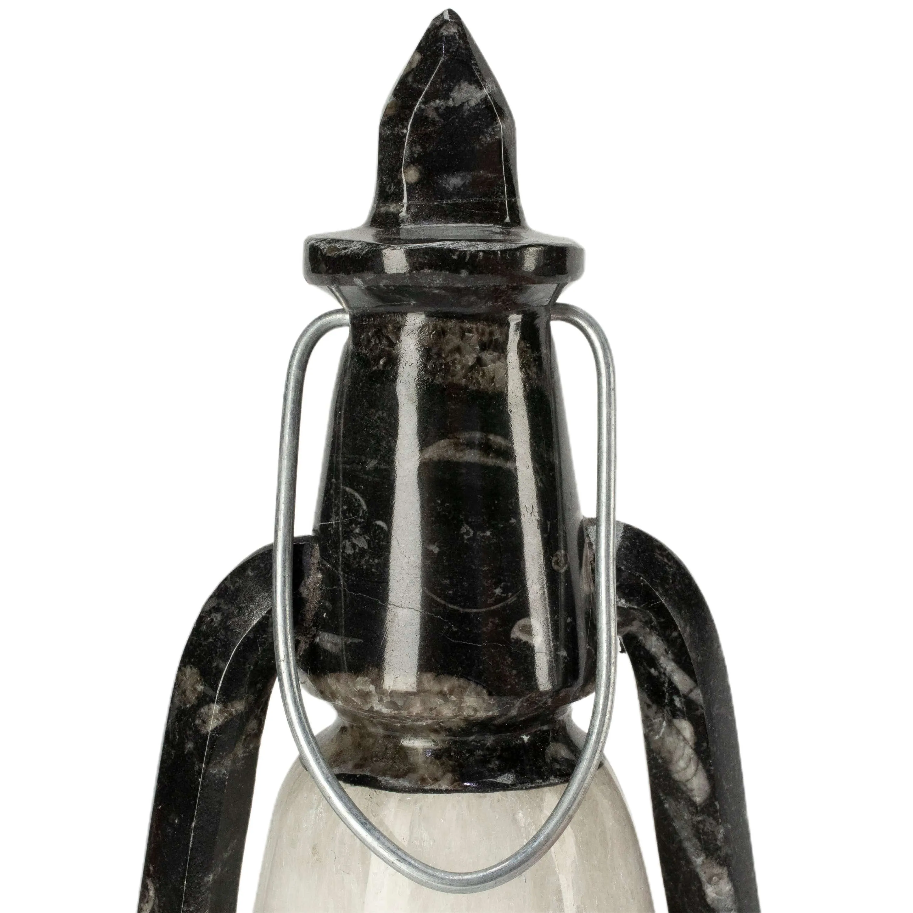 Orthoceras Lantern with Selenite from Morocco