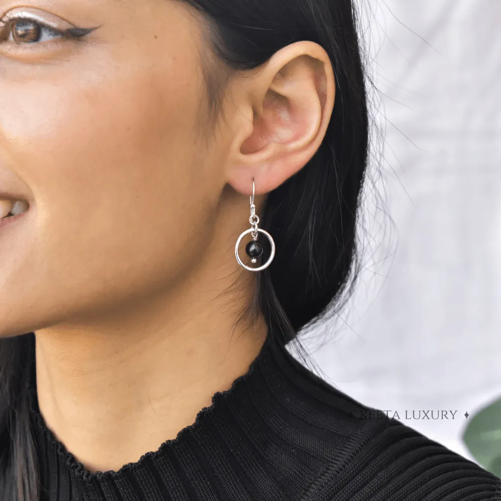 Peaceful- Black Onyx Earrings